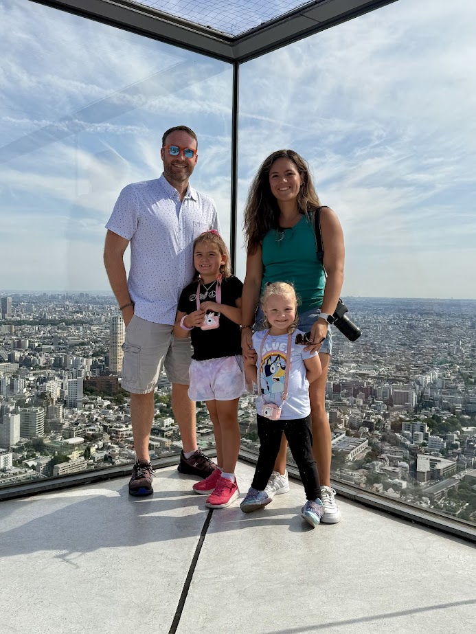 Family at top of Shibuya Sky