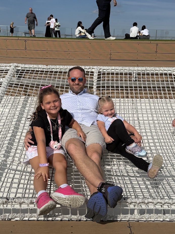 Dad with girls at Shibuya Sky